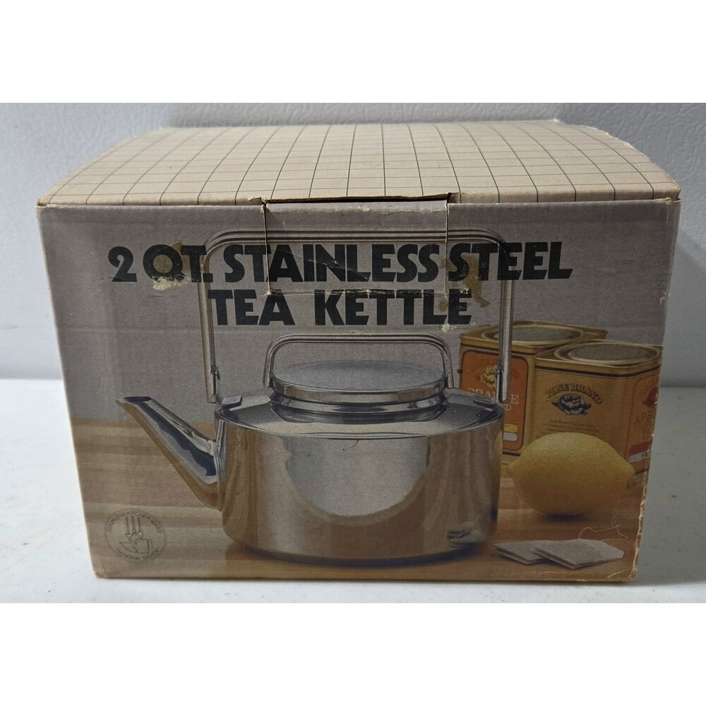 Vintage 2 Qt. Stainless Tea Kettle Bouilloire
